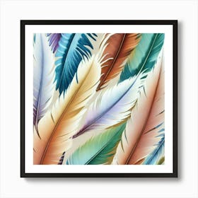 Ornate bird feathers Art Print