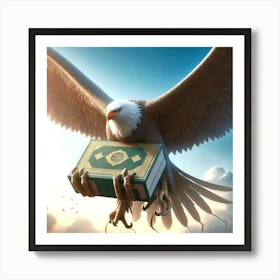 Eagle With Book Art Print