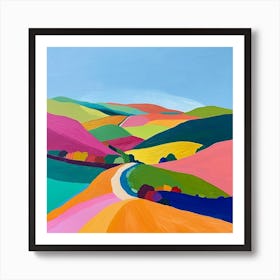 Colourful Abstract Exmoor National Park England 1 Art Print