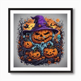 Halloween Pumpkins 15 Art Print