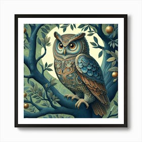 Owl In The Tree 2 Art Print