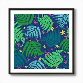 Tropical Ferns Art Print