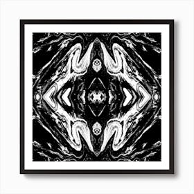 Abstract Black And White Painting 1 Art Print