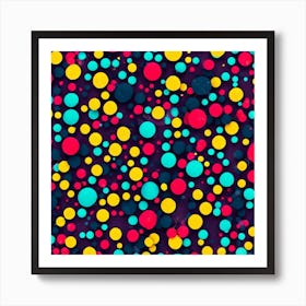 Abstract Polka Dots 1 Art Print