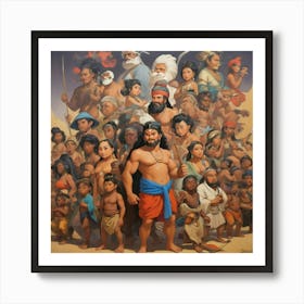 Kings Of India paintings art print Art Print