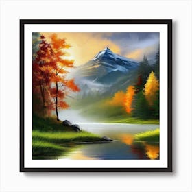 Autumn Landscape Painting 16 Art Print