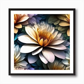 Flowers Wallpaper 3 Art Print