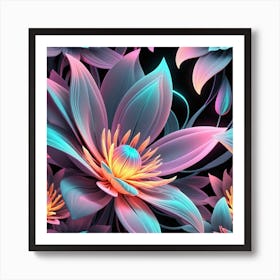 Lotus Flower Wallpaper 1 Art Print