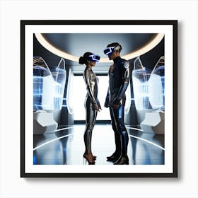 Futuristic Couple 23 Art Print