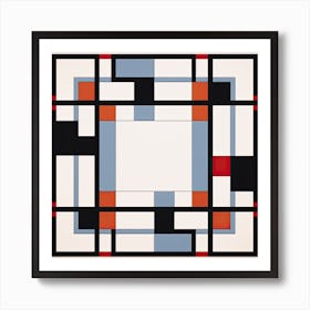 Abstract Retro Remix: Mid Century Geometric Vibes Art Print