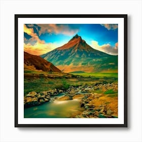 Mountain Landscape Wall Decor Art Print