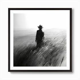 Man In The Grass 1 Art Print