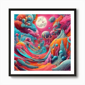 Psychedelic Painting Art Print