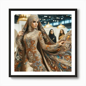 Muslim Woman In A Wedding Dress 1 Art Print