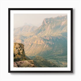 Big Bend Mountains Square Art Print