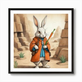 Rabbit In The Desert 2 Art Print