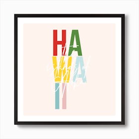 Hawaii The Islands Of Aloha Color Art Print