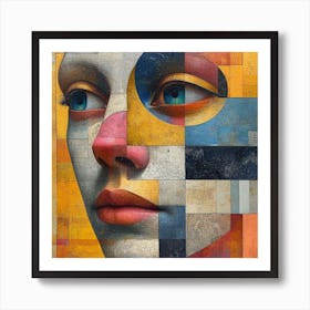 Abstract Of A Woman'S Face Art Print