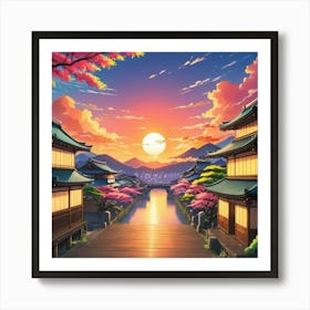 Japanese Landscape Art Print