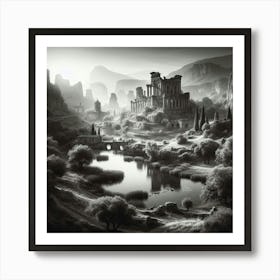 The reuins of a lost civilization Art Print