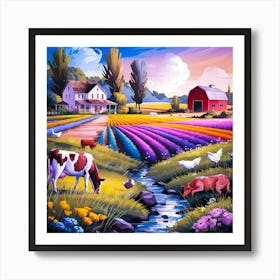 Farm Scene Art Print