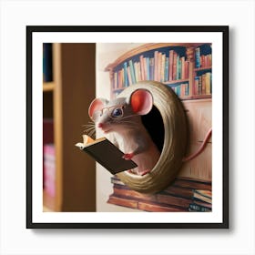 An Adorable 3d Render Of A Mouse Peeking Out Of A N3bxuzigtooltbi00d1rba Dlui2odusqs1gezihbfzsw Art Print