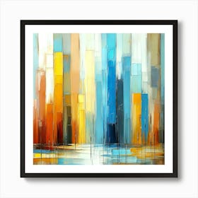 Abstract Cityscape Painting 1 Art Print