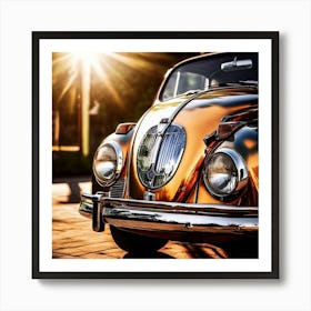 Door History Classic Detail Window Front Closeup Headlamp Sunlight Bumper Transport Auto (3) 1 Art Print