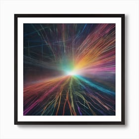 Abstract Light Rays Art Print