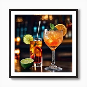 Cocktail On A Bar 6 Art Print