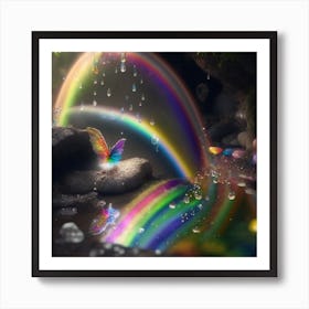 Rainbows And Butterflies Art Print