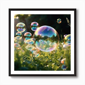 Bubbles In The Grass 2 Art Print