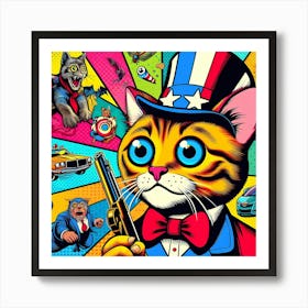 Cat In The Hat Art Print