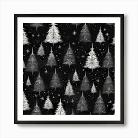 Gothic Inspired Style Christmas Tree Print Poster