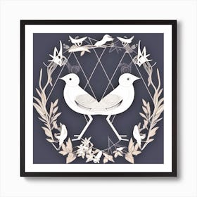 Birds In A Circle Art Print