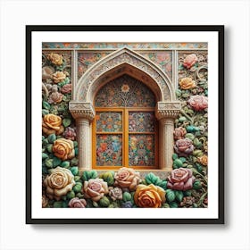 Roses In The Window 13 Art Print