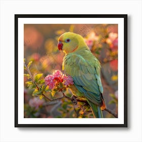 Parrot In Bloom Art Print