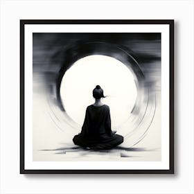 Women Meditating Abstracts By Csaba Fikker 9 Art Print