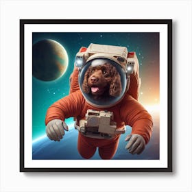 Dog In Space 1 Art Print