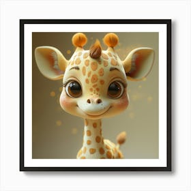 Cute Giraffe 4 Art Print