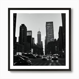 New York City At Night Art Print