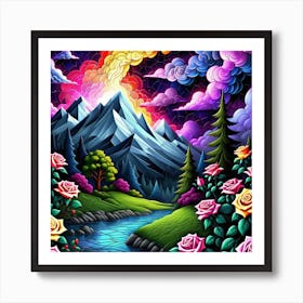 Psychedelic Painting 4 Art Print