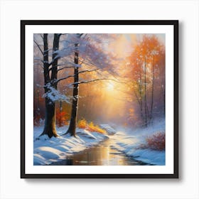 Winter In The Woods 3 Art Print