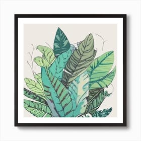 Tropical Leaves Art Print