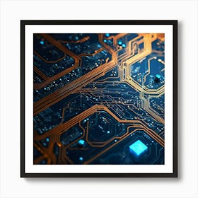 Close Up Of A Circuit Board 4 Art Print