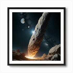 Asteroid Impact Art Print