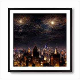 Tim Burton City Art Print