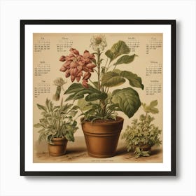 Default Vintage Make A Calendar Of Planting Dates Aesthetic 3 Art Print