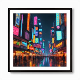 Neon City Art Print