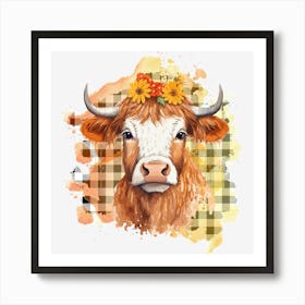 Fall Cow Fall Sublimation Designs Bundle Art Print